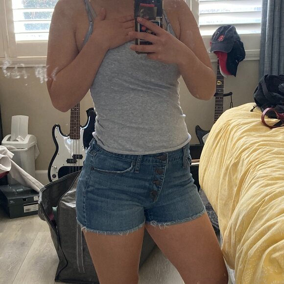 High Rise Micro Jean Shorts - Picture 6 of 6